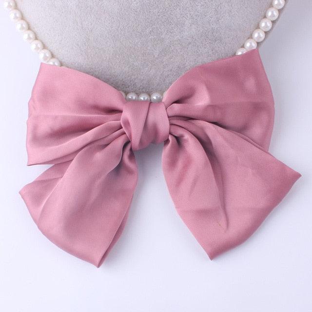 Fashion Ribbon Big Large Bow Hairpin - Women Hair Clip - New Cute Barrette (1U88)