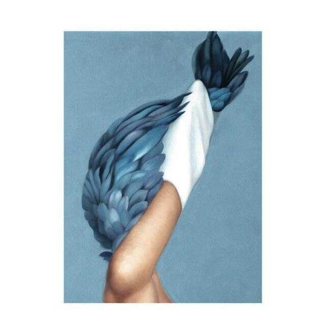 Fashion Sex Lady Flower Figure Girl Picture Home Decor Nordic Canvas Painting Wall Art Modern Posters (AD1)(F62)
