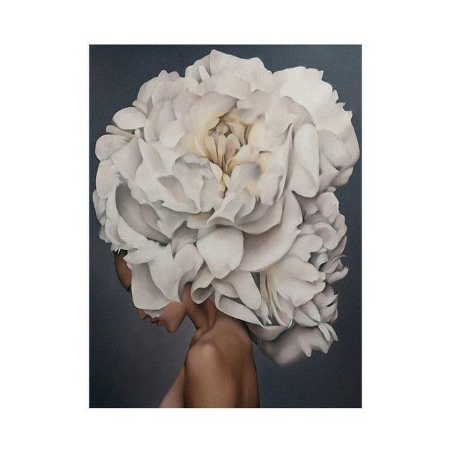 Fashion Sex Lady Flower Figure Girl Picture Home Decor Nordic Canvas Painting Wall Art Modern Posters (AD1)(F62)