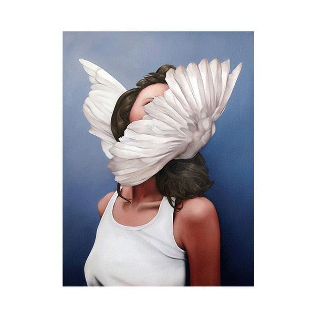 Fashion Sex Lady Flower Figure Girl Picture Home Decor Nordic Canvas Painting Wall Art Modern Posters (AD1)(F62)