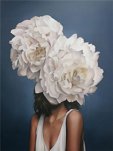 Fashion Sex Lady Flower Figure Girl Picture Home Decor Nordic Canvas Painting Wall Art Modern Posters (AD1)(F62)
