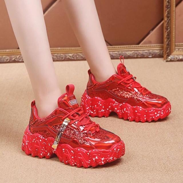 Amazing Trending Sneakers - Bling PU Shoes - Great To Shine (D41)(D12)(BWS7)(MSC3)(WO4)(MCM)