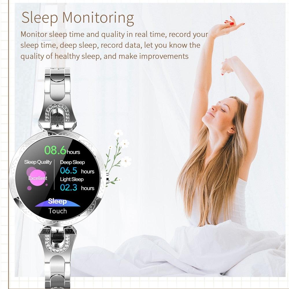 Fashion Women's Smart Watch - Waterproof Wearable Device Heart Rate Monitor Sports Smartwatch (D82)(D84)(RW)(9WH3)