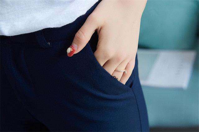 Fashion Cute Color Pencil Women's Pants -Stretch Cotton Slim Waist Trouser - Casual Office Work Trouser (BP)(BCD3)(F25)