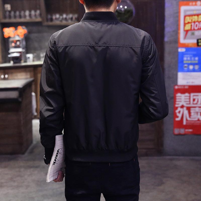 Fashion Winter Spring Autumn Men's Jackets - Solid Fashion Bomber Jacket (TM3)(F100)