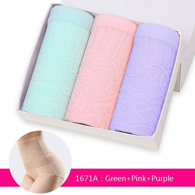 3Pcs/lot High Waist Control Panties - Seamless Women's Slimming Briefs Underwear (D28)(TSP2)