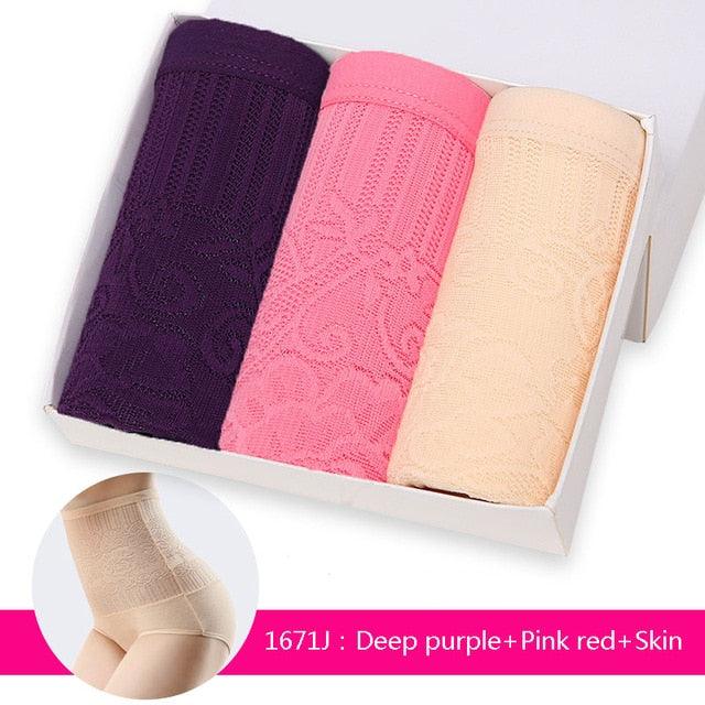 3Pcs/lot High Waist Control Panties - Seamless Women's Slimming Briefs Underwear (D28)(TSP2)