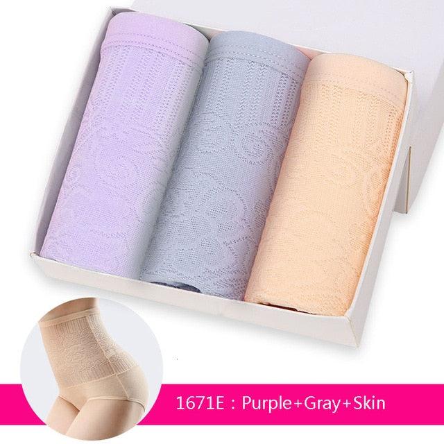 3Pcs/lot High Waist Control Panties - Seamless Women's Slimming Briefs Underwear (D28)(TSP2)