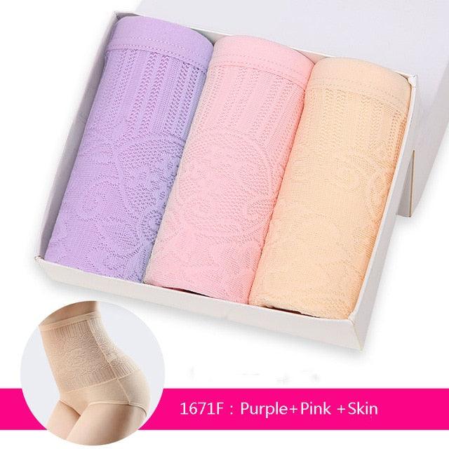 3Pcs/lot High Waist Control Panties - Seamless Women's Slimming Briefs Underwear (D28)(TSP2)