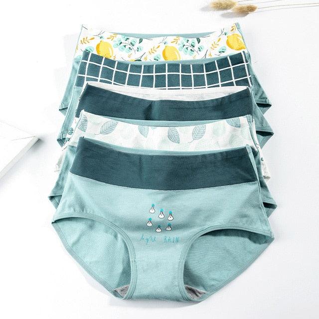 5Pcs Women Underwear - High Waist Slimming Lady Cotton Panties - Women Sexy Lingerie (D28)(TSP2)(TSP3)