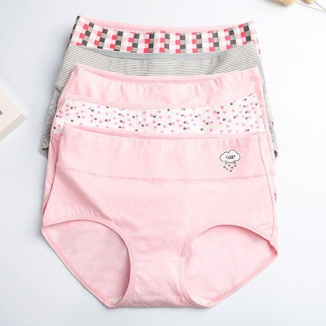 5Pcs Women Underwear - High Waist Slimming Lady Cotton Panties - Women Sexy Lingerie (D28)(TSP2)(TSP3)
