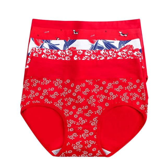 5Pcs Women Underwear - High Waist Slimming Lady Cotton Panties - Women Sexy Lingerie (D28)(TSP2)(TSP3)