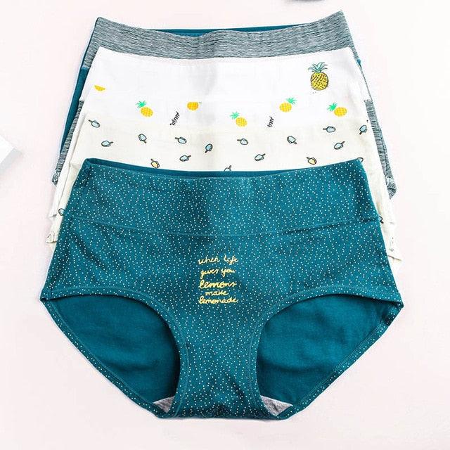 5Pcs Women Underwear - High Waist Slimming Lady Cotton Panties - Women Sexy Lingerie (D28)(TSP2)(TSP3)