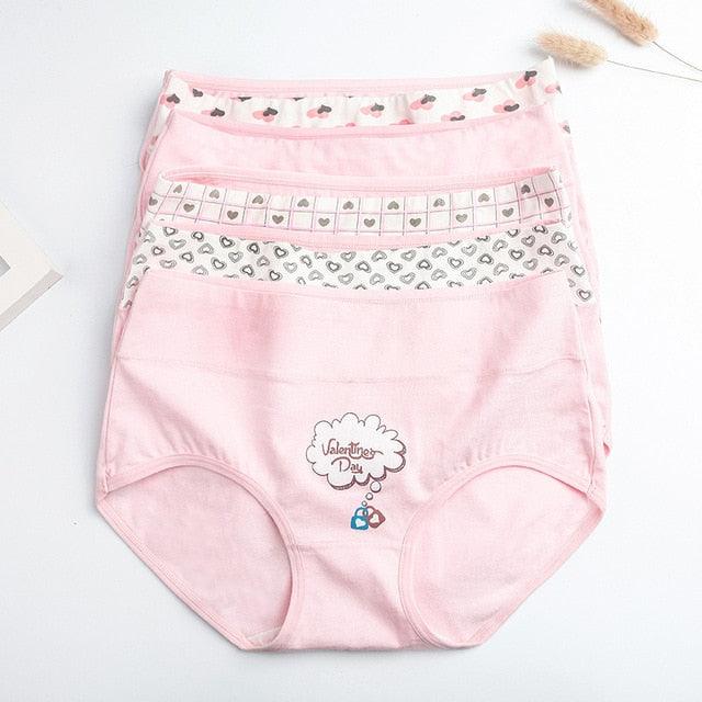 5Pcs Women Underwear - High Waist Slimming Lady Cotton Panties - Women Sexy Lingerie (D28)(TSP2)(TSP3)