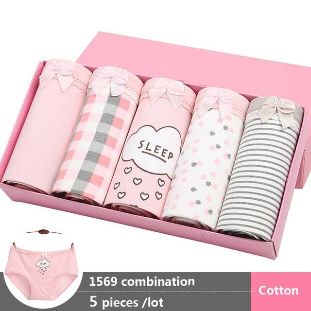Gorgeous Sexy Cotton Women's Panties - 5Pcs/lot - Comfortable Lovely Briefs Soft Breathable Underwear (TSP3)(TSP1)(F28)