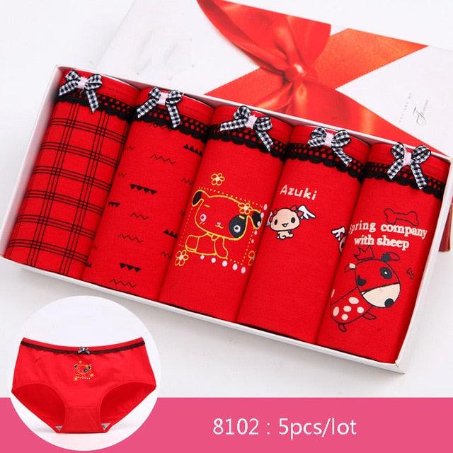 Gorgeous Sexy Cotton Women's Panties - 5Pcs/lot - Comfortable Lovely Briefs Soft Breathable Underwear (TSP3)(TSP1)(F28)
