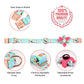 Floral Personalized Dog Collar - Fruit Printed Customized Pet ID Collars Free Engraving Dog Accessories (D70)(1W1)