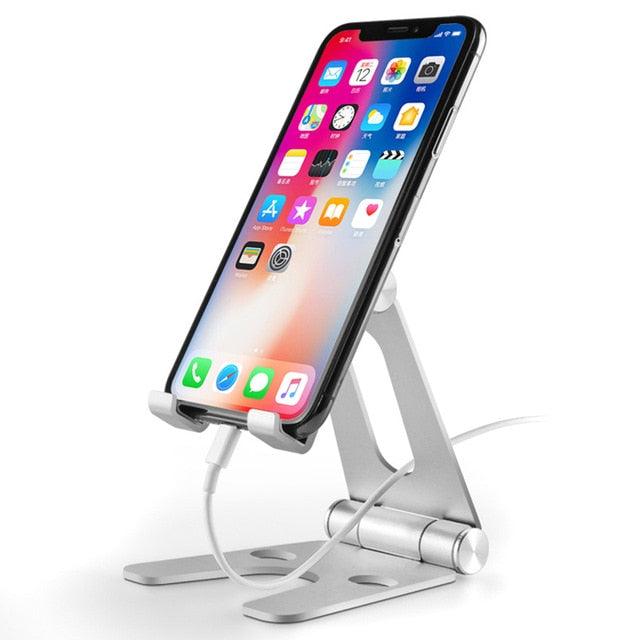 Foldable Phone Holder - Rotatable Aluminum Alloy Desk Mount Tablet Holder With Silicone Pads For 3.5~10 Inch Cellphones Tablets (RS)(1U50)(TLC2)(1U47)