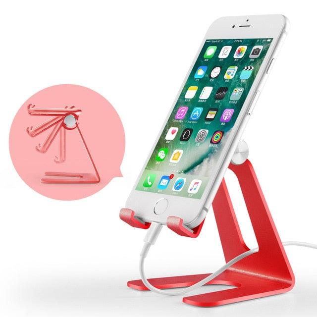 Great Foldable Tablet And Phone Holder - Alloy Metal Phone Holder - Rotatable Portable Tablet Holder Stand (TLC2)(RS6)