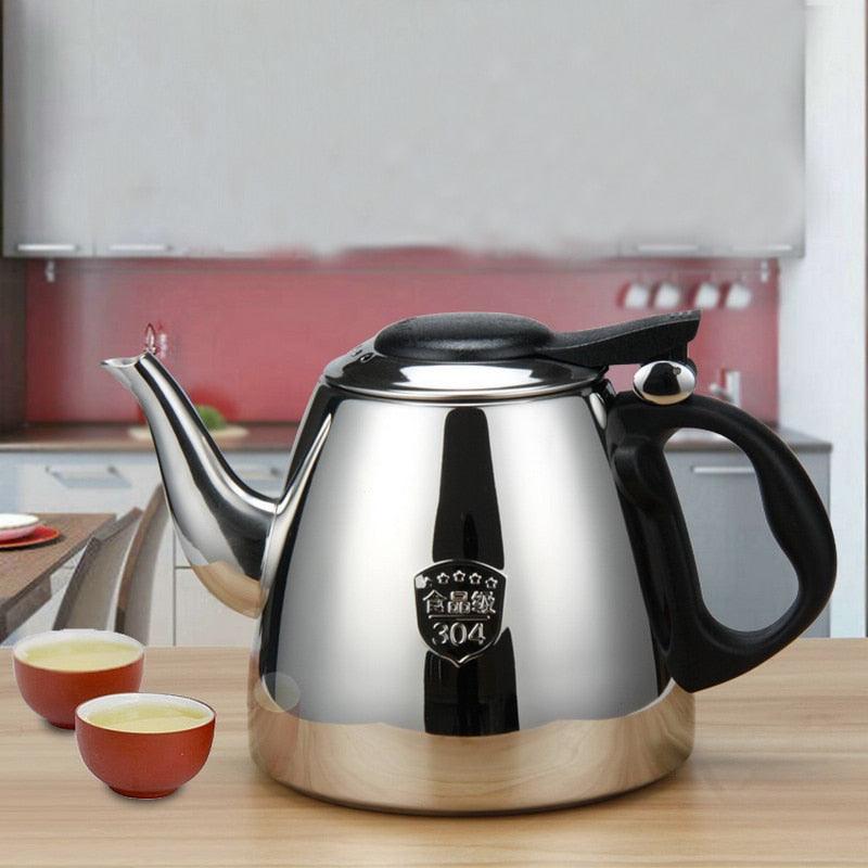 Food Grade 304 Stainless Steel Water Kettle - Thicker Induction Cooker Tea Kettle Creative Tea Pot For Home Office 1.2L/1.5L (3H1)