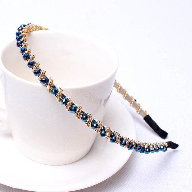 Great Women Girls Shiny Luxury Rhinestone - High Quality Diamond Hair Hoop (1U88)