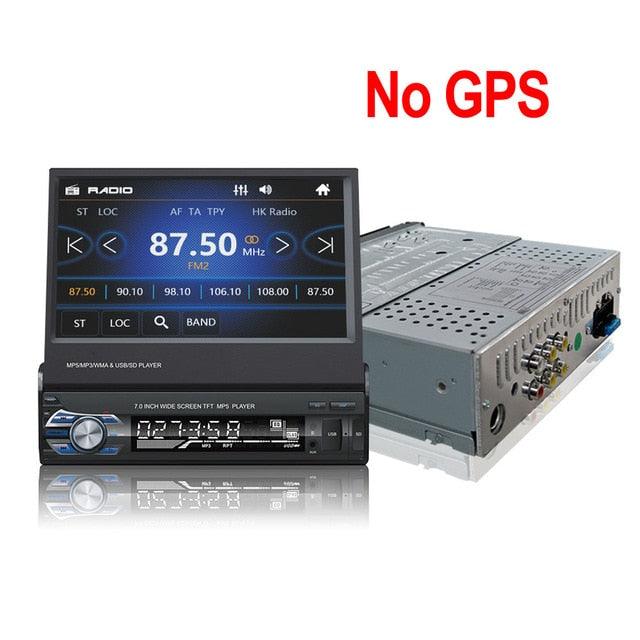 Car Radio Stereo GPS Universal 7"slip down Touch Screen 1DIN Remote Control FM Bluetooth MP3 MP5 Audio VideoPlayer (D60)(CT2)(CT5)