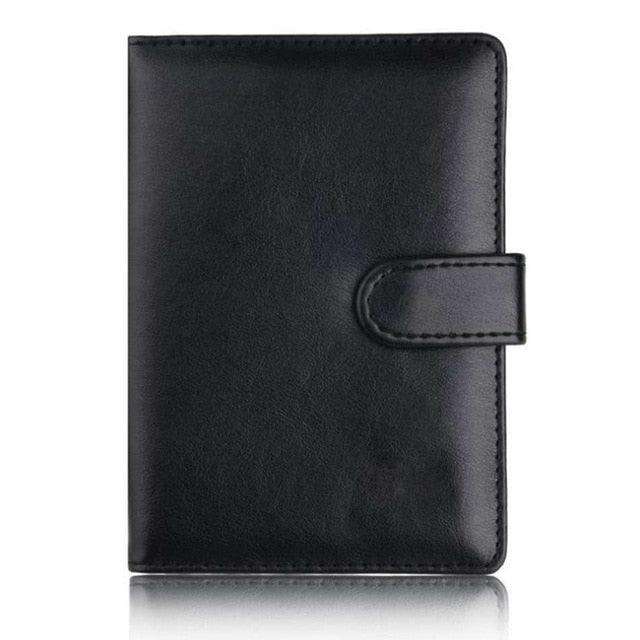 Function PU Leather Men Passport Card Holder - Travel Accessories Cover Storage Organizer ID Wallet (D79)(LT8)
