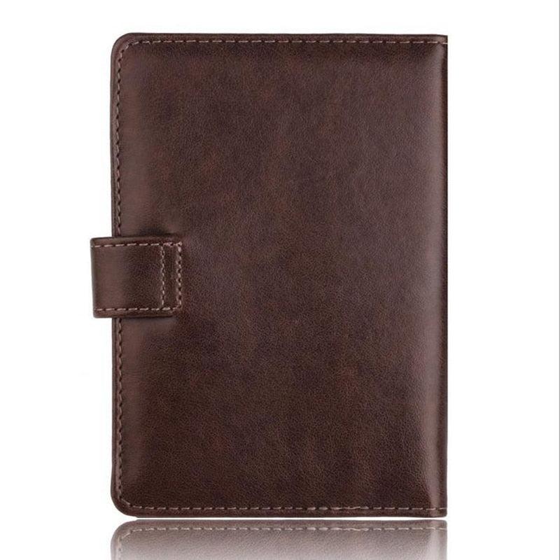 Function PU Leather Men Passport Card Holder - Travel Accessories Cover Storage Organizer ID Wallet (D79)(LT8)