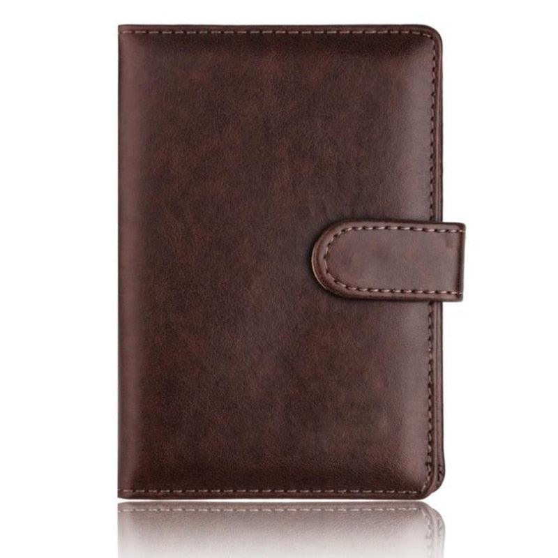 Function PU Leather Men Passport Card Holder - Travel Accessories Cover Storage Organizer ID Wallet (D79)(LT8)