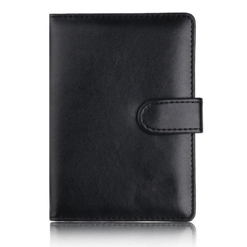 Function PU Leather Men Passport Card Holder - Travel Accessories Cover Storage Organizer ID Wallet (D79)(LT8)