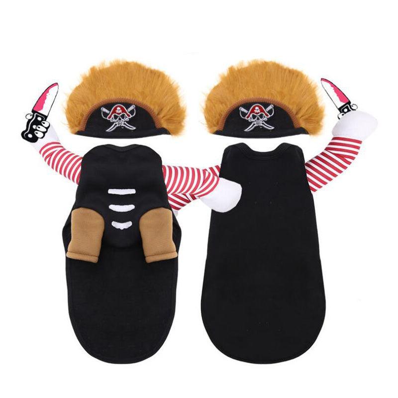 Funny Dog Clothes - Pirate Cosplay Costume Halloween Christmas Comical Clothing With Caps (D69)(W7)(W4)
