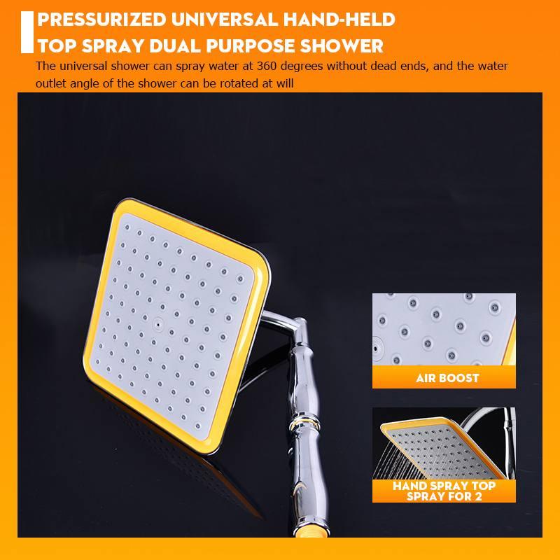 G1/2" 9 Inch Rainfall Shower Head Bathroom Square Shower Head Pressurized Shower Sprayer Kit with Extension Pipe (B&3)(1U65)(F65)