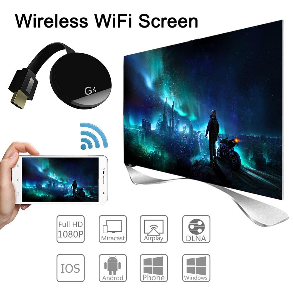 G4 Portable TV Stick 1080P Wireless Display Dongle WiFi HDMI Miracast Video Receiver Media Streamer TV Stick for iOS for Android (D56)(ST2)(1U56)
