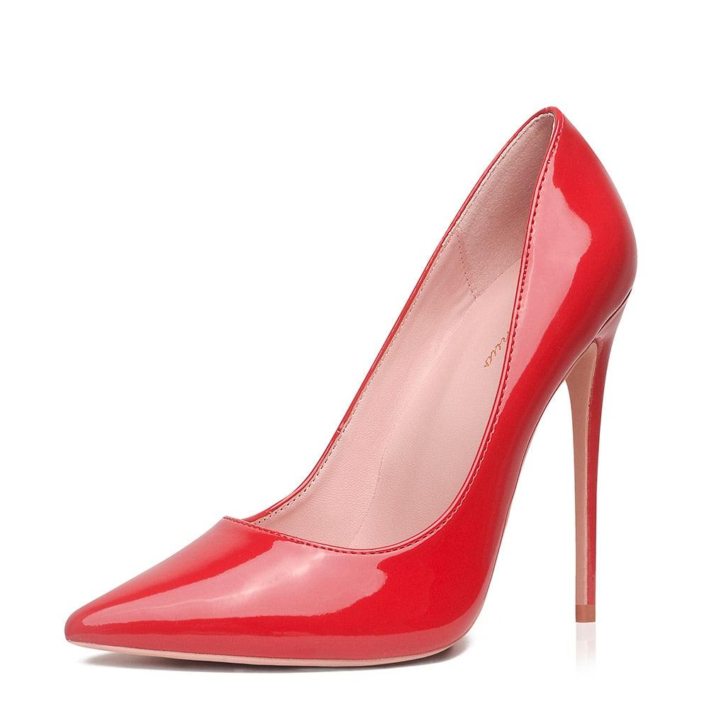 Gorgeous Women Pumps - Red Lacquer Patent Leather High Heels Shoes (SH1)(CD)(WO2)(F37)(F36)(F42)