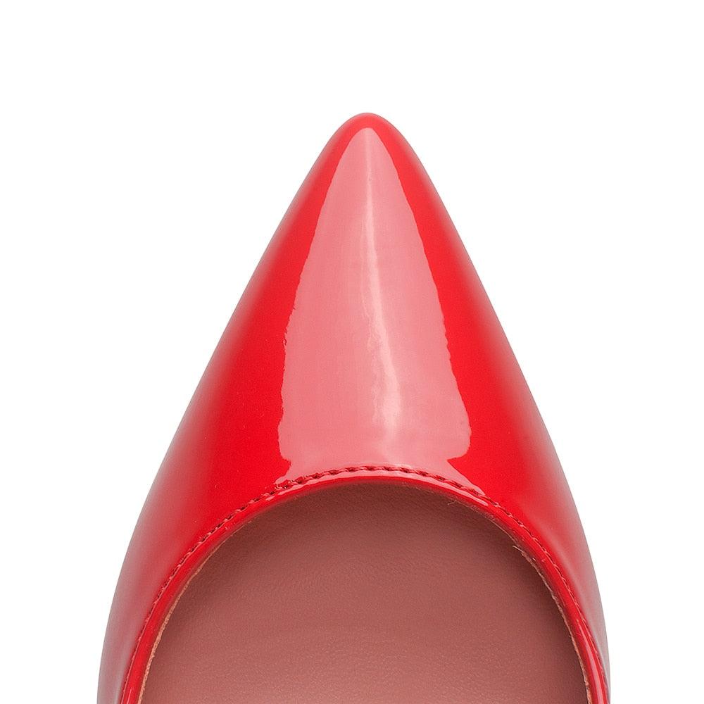 Gorgeous Women Pumps - Red Lacquer Patent Leather High Heels Shoes (SH1)(CD)(WO2)(F37)(F36)(F42)