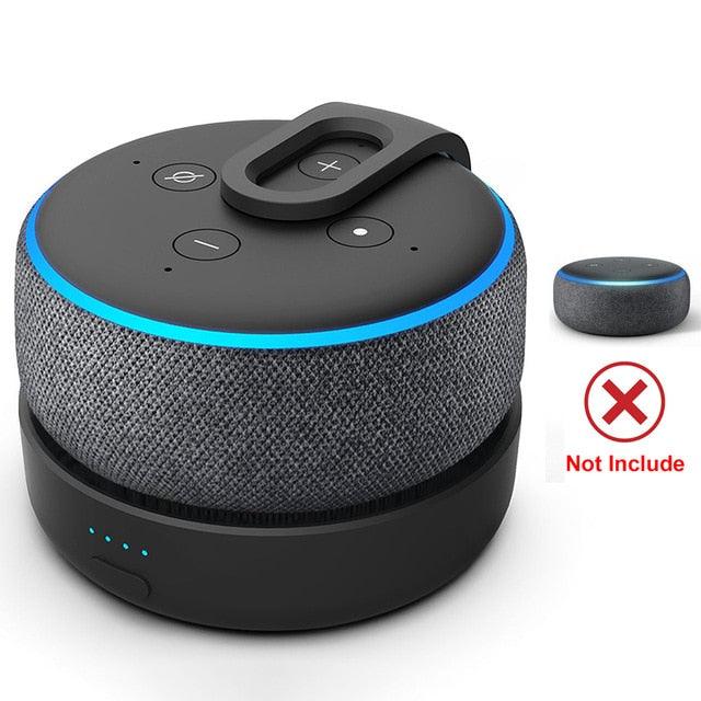 GGMM D3 Battery Base for Amazon Alexa Echo Dot 3rd Gen Alexa Speaker Holder Mount Charger For Echo Dot 3 With 8 Hours Playing (ST2)(1U56)