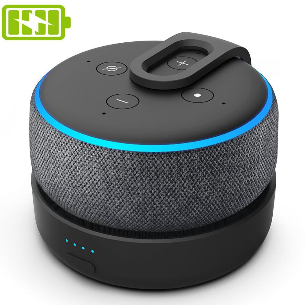 GGMM D3 Battery Base for Amazon Alexa Echo Dot 3rd Gen Alexa Speaker Holder Mount Charger For Echo Dot 3 With 8 Hours Playing (ST2)(1U56)