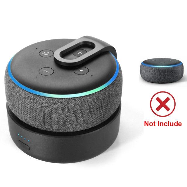 GGMM D3+ Battery Base for Amazon Alexa Echo Dot 3rd Gen Alexa Speaker Mount 10000mAh Battery Charger For Echo Dot 3 16H Playing (D56)(ST2)(1U56)