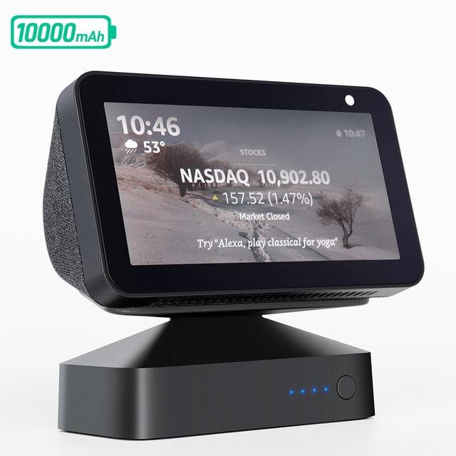 GGMM ES5 YouTube Video Display for Amazon Echo Show 5 Battery Base Alexa Smart Display Speaker Stand Mount 10000mAh Power Bank (D56)(ST2)(1U56)