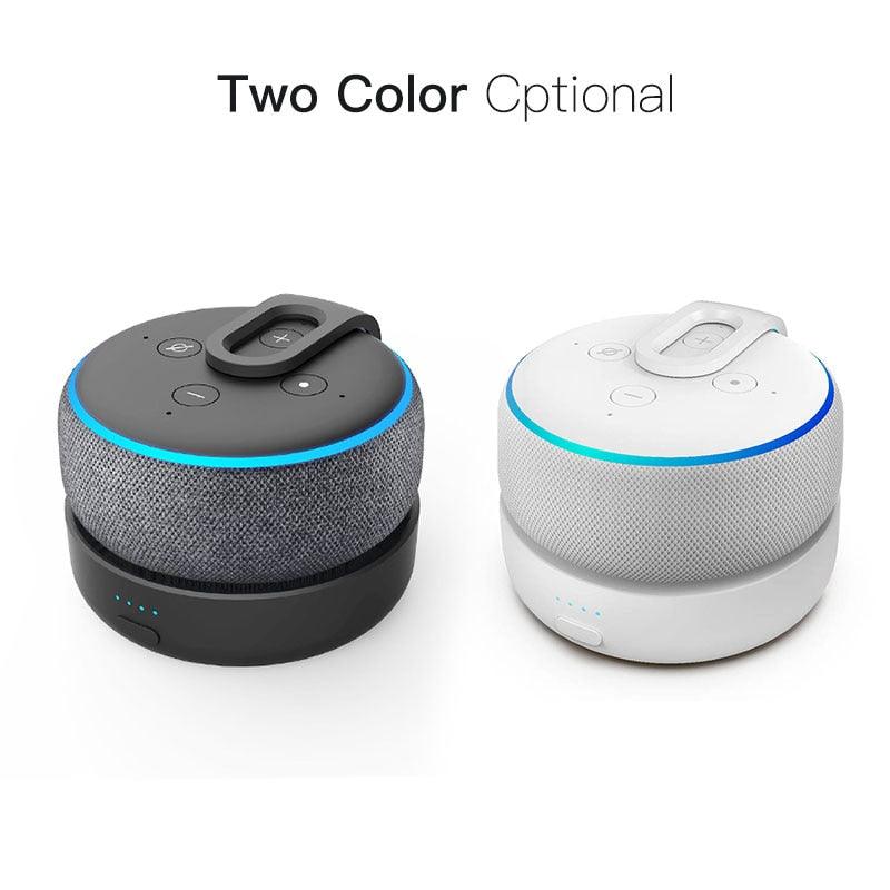 GGMM Original Portable Battery Base For Amazon Echo Dot 3rd Gen Rechargeable Docking Station For Alexa Speaker with 8 Hours Play (ST2)(1U56)