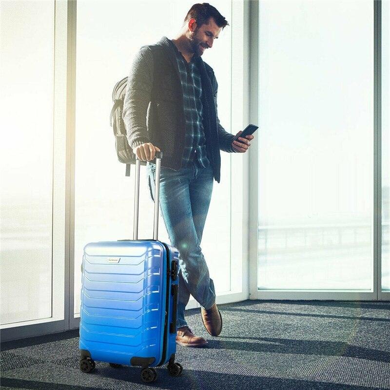 3 Piece Suitcase Set - ABS Travel Luggage Spinner Wheels Suitcase 20 24 28 inch Trolley Designer Luggage (1U78)(LT1)(LT2) (1U78)