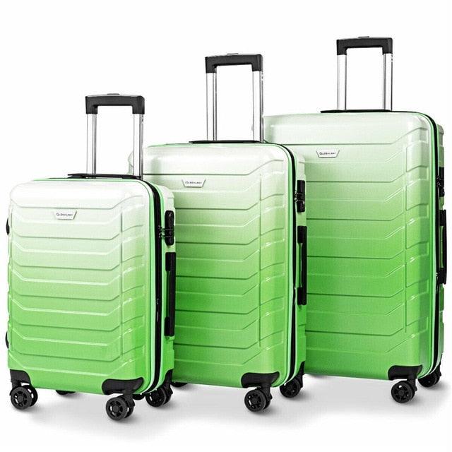 3 Piece Suitcase Set - ABS Travel Luggage Spinner Wheels Suitcase 20 24 28 inch Trolley Designer Luggage (1U78)(LT1)(LT2) (1U78)