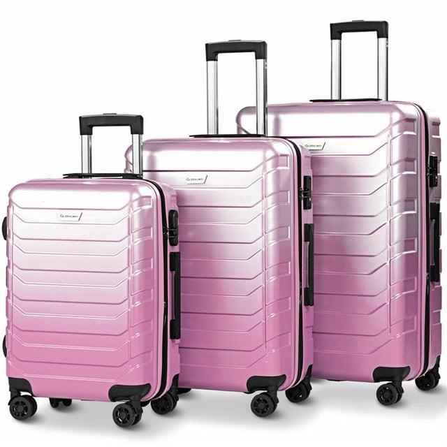3 Piece Suitcase Set - ABS Travel Luggage Spinner Wheels Suitcase 20 24 28 inch Trolley Designer Luggage (1U78)(LT1)(LT2) (1U78)