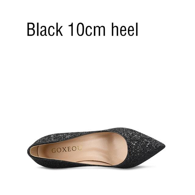Great Women's Pumps - 8 Colors - Gradient Color Glitter Pointed Toe High Heels - Fashion Dress (SH1)(CD)(WO1)(F37)(F36)(F42)