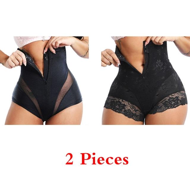 Trending Shaper Panties Sexy Lace Shapers Body Shaper with Zipper Double Control Panties Women Shapewear Sexy Lace Waist Trainer (FH)(FHW1)(1U31)(1U24)(TSP4)