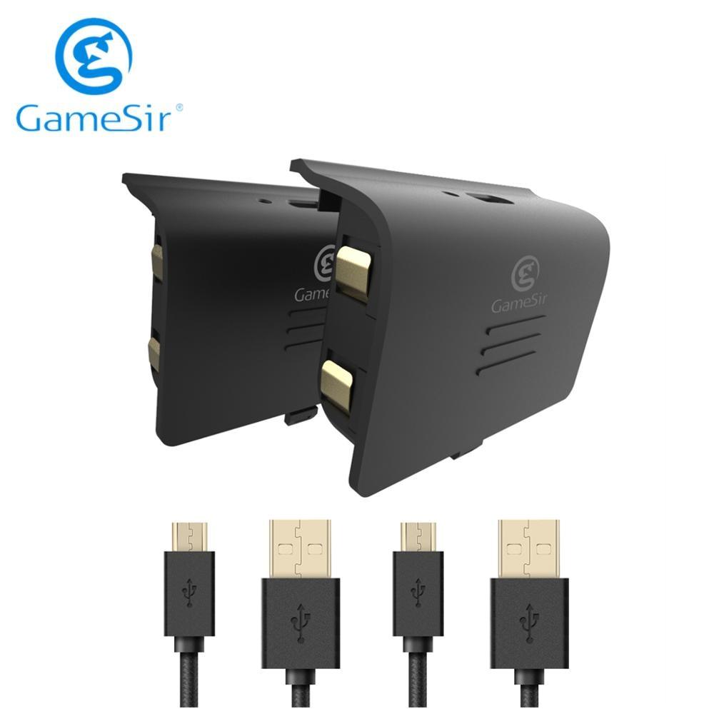 Dual 800mAh Rechargeable Extended Battery for Xbox One, Xbox One S, Xbox One Elite Controller + Charging Cable ENW60X202 (RG)(1U55)(F55)