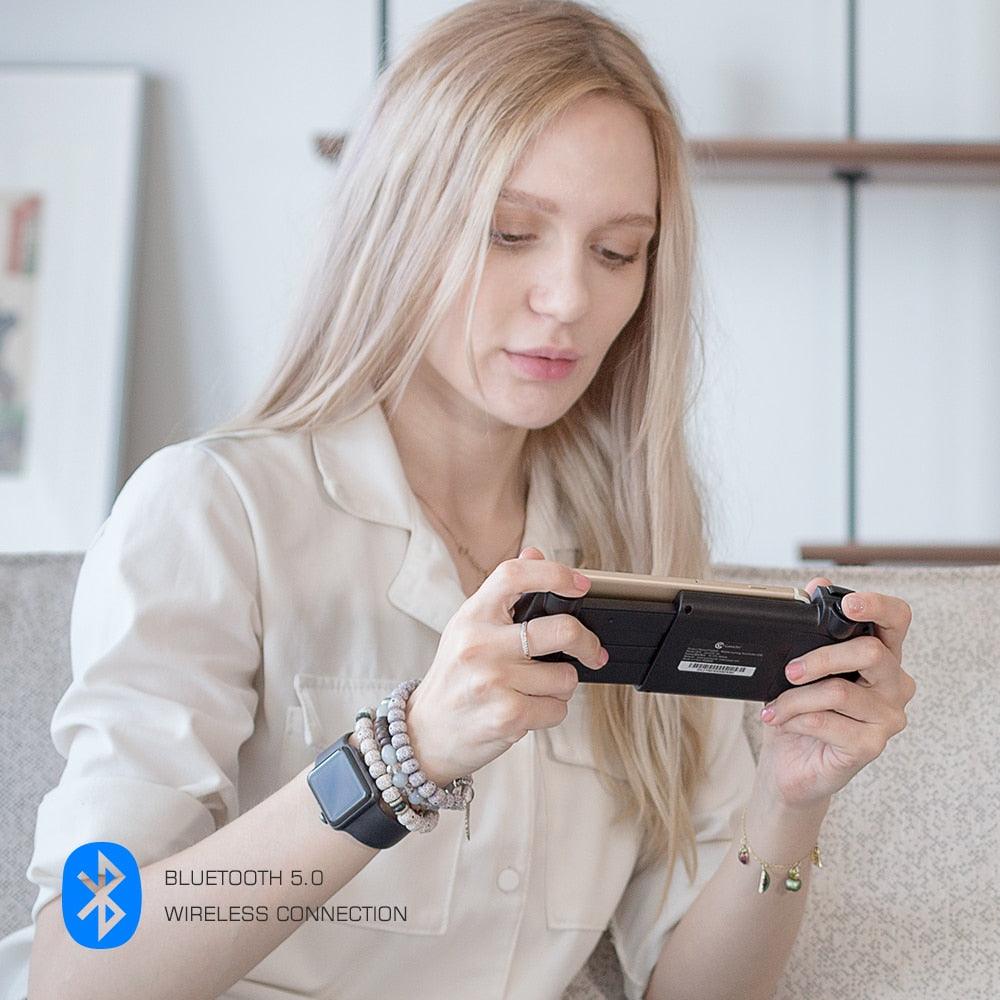 G6s Mobile Gaming Touchroller Bluetooth Wireless Controller for Android Phone PUBG Mobile Call of Duty (D55)(RG)(1U55)