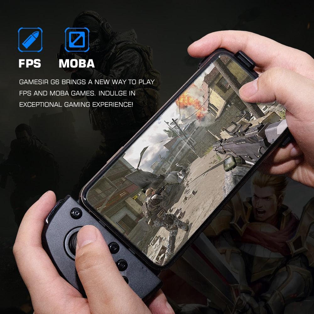 G6s Mobile Gaming Touchroller Bluetooth Wireless Controller for Android Phone PUBG Mobile Call of Duty (D55)(RG)(1U55)