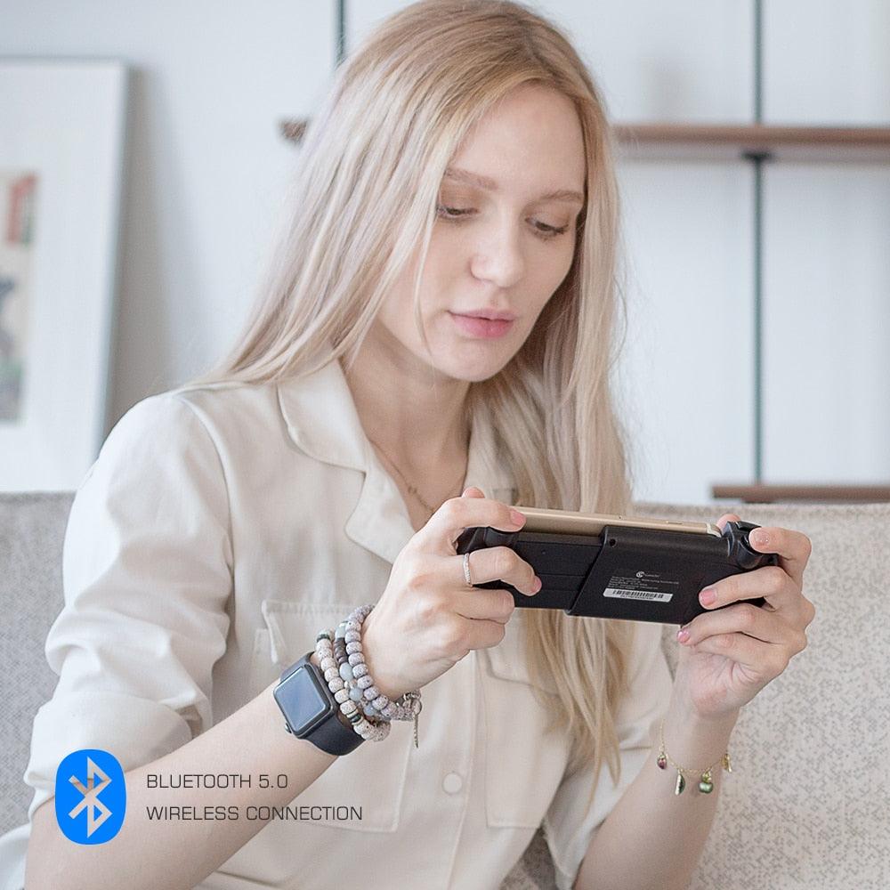 G6s Mobile Gaming Touch Bluetooth Wireless Controller for Android Phone PUBG Mobile, Call of Duty, Mobile Legends (RG)(1U55)