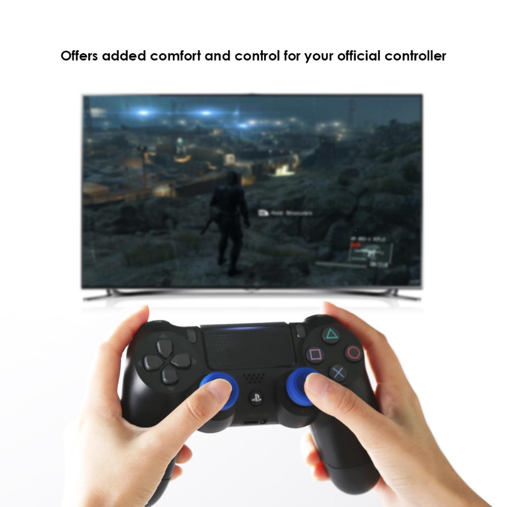 GameSir PS4 Controller Joystick Protective Cap Cover Kit for PS4 / PS4 Slim / PS4 Pro Controller (4 Pairs in Total) (RG)(1U55)